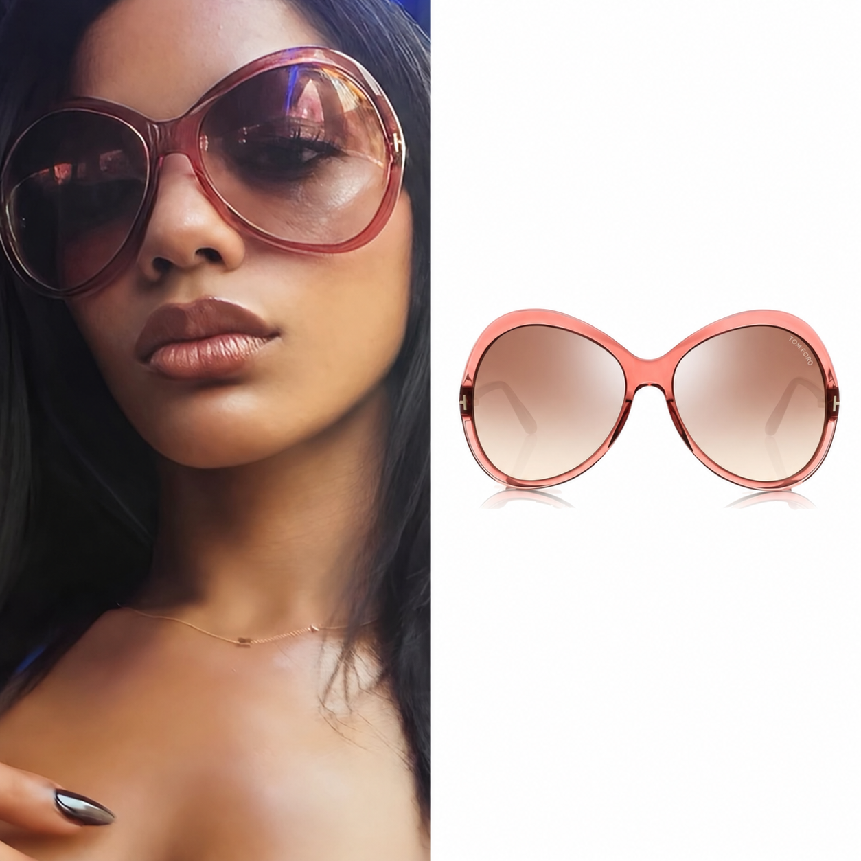 Rose-tinted sunglasses